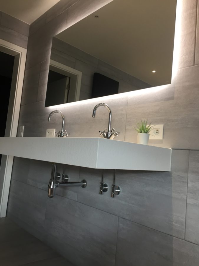 moderne badkamer renovatie | GVL Construct, Oost-Vlaanderen